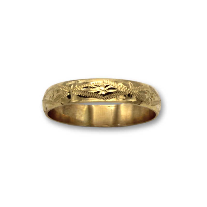 torre Babosa de mar Fiordo Alianza labrada a mano en oro de 18K, ideal bodas, diseña tus joyas