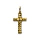 Cruz de oro con relieves y tallas