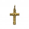 Cruz de oro con relieves y tallas
