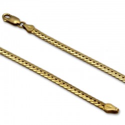 Cadena de oro con eslabones de espiga