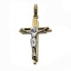 Cruz de oro bicolor con cristo