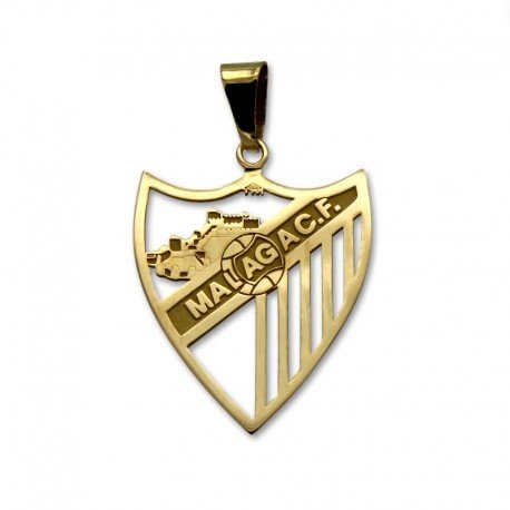 Colgante de oro del Málaga CF calado