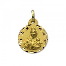 Medalla de oro virgen del Carmen 18mm