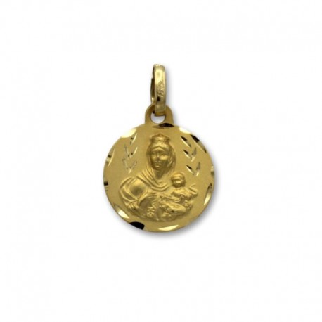 Medalla de oro virgen del Carmen 14mm