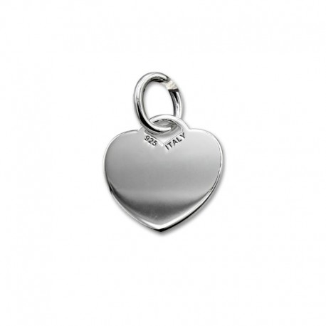 Colgante de plata de un corazón liso 15mm