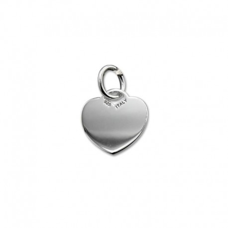 Colgante de plata de un corazón liso 12mm