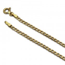 Cadena de oro barbado plano 2.10mm