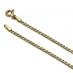 Cadena de oro barbado plano 1.65mm