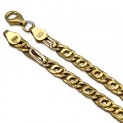 Cadena de oro con eslabon marinero bicolor 47.50cm
