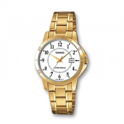 Reloj de acero dorado para mujer Casio