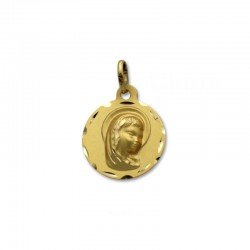 Medalla de oro de la virgen niña 14mm