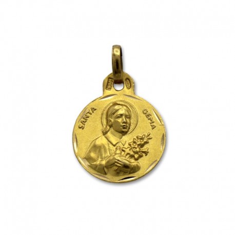 Medalla de oro Santa Gema 15mm