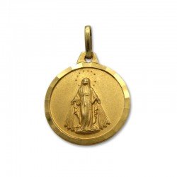 Medalla de oro virgen de la Milagrosa 18mm