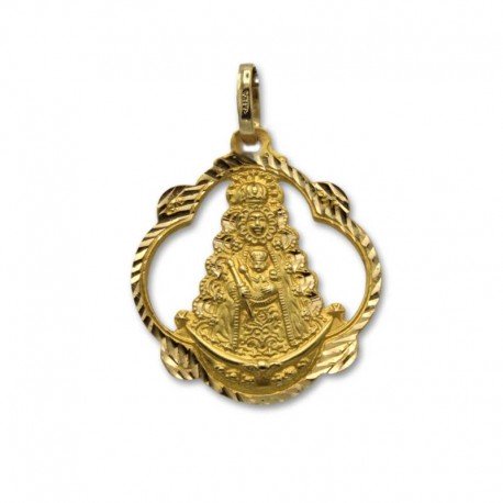 Medalla de oro virgen del Rocio calada 20mm