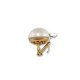 Pendientes oro perla japonesa con cuadrado circonitas