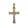 Cruz de oro bicolor con cristo