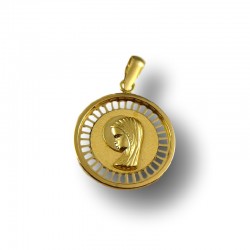 Medalla virgen niña de oro