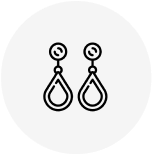 Pendientes largos de oro